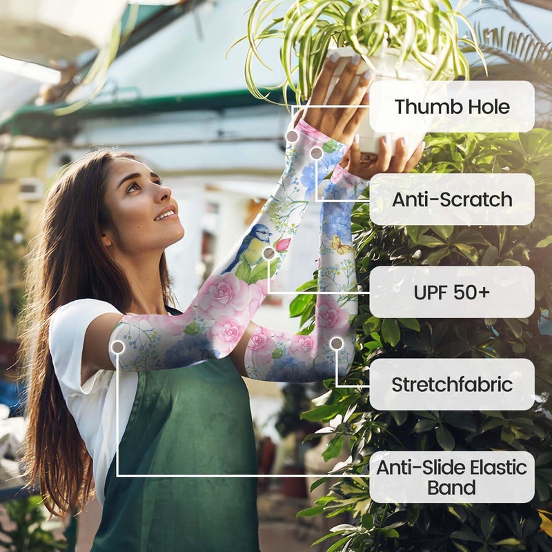 YPHCDO Store Gardening Sleeves Farm Sun Protection Arm Cooling Sleeves Thorn Proof Garden for Women Men with Thumb Hole - Image 3